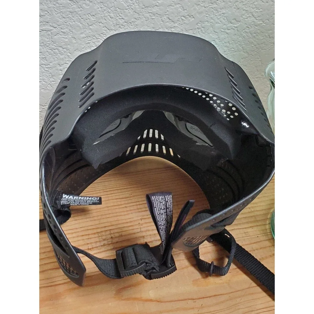 JT Paintball Face Mask Black Tactical Gear w/ Glasses Has Light Scratches‎
